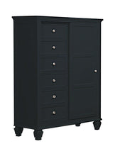 Load image into Gallery viewer, Sandy Beach Door Chest with Concealed Storage Black
