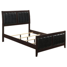 Load image into Gallery viewer, Carlton Full Upholstered Panel Bed Cappuccino and Black image
