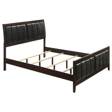 Load image into Gallery viewer, Carlton California King, E.King, &amp; Queen Upholstered Bed Cappuccino and Black

