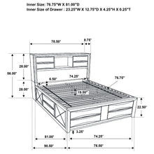 Load image into Gallery viewer, Briana Bookcase Platform Storage Bed
