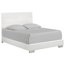 Load image into Gallery viewer, Felicity Eastern King, Queen, &amp; Cal.King Panel Bed Glossy White
