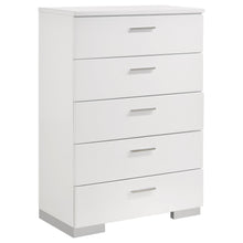 Load image into Gallery viewer, Felicity 5-drawer Chest Glossy White image
