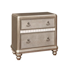 Load image into Gallery viewer, Bling Game 2-drawer Nightstand Metallic Platinum image
