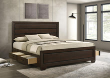 Load image into Gallery viewer, Kauffman Eastern King Storage Bed Dark Cocoa image
