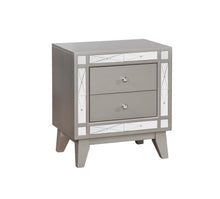 Load image into Gallery viewer, Leighton 2-drawer Nightstand Metallic Mercury image
