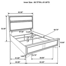 Load image into Gallery viewer, Miranda California King, E.King, Queen, Full, &amp; Twin Bed Black &amp; White
