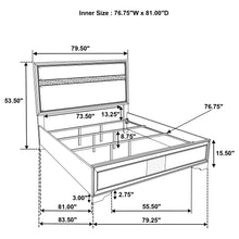 Load image into Gallery viewer, Miranda California King, E.King, Queen, Full, &amp; Twin Bed Black &amp; White
