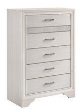 Load image into Gallery viewer, Miranda 5-drawer Chest White and Rhinestone image
