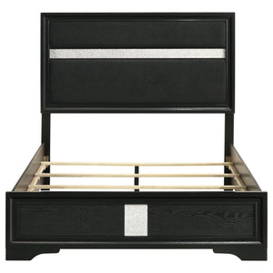 Miranda California King, E.King, Queen, Full, & Twin Bed Black & White