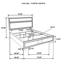 Load image into Gallery viewer, Miranda California King, E.King, Queen, Full, &amp; Twin Bed Black &amp; White
