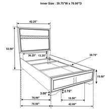 Load image into Gallery viewer, Miranda California King, E.King, Queen, Full, &amp; Twin Bed Black &amp; White
