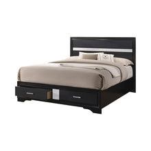 Load image into Gallery viewer, Miranda California King 2-drawer Storage Bed Black image
