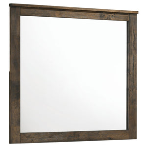 Woodmont Rectangle Dresser Mirror Rustic Golden Brown