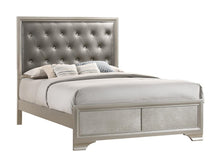 Load image into Gallery viewer, Salford Eastern King Panel Bed Metallic Sterling and Charcoal Grey image
