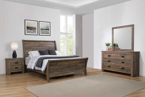 Frederick California King Sleigh Bedroom Set Weathered Oak image