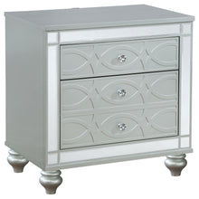 Load image into Gallery viewer, Gunnison 2-drawer Nightstand Silver Metallic image
