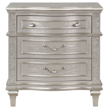 Load image into Gallery viewer, Evangeline 3-drawer Nightstand Silver Oak
