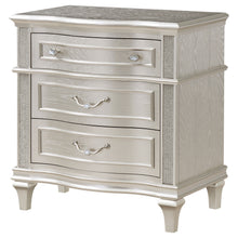 Load image into Gallery viewer, Evangeline 3-drawer Nightstand Silver Oak
