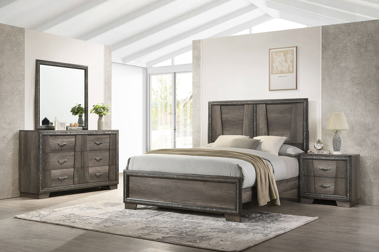 Janine Bedroom Set Grey image