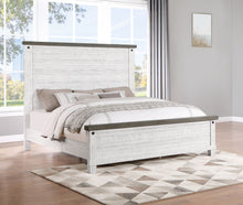 Load image into Gallery viewer, Lilith Panel Bed Distressed Grey and White
