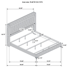 Load image into Gallery viewer, Lucia Eastern King &amp; Queen Bed Beige &amp; Grey

