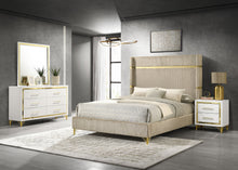 Load image into Gallery viewer, Lucia 4 &amp; 5 Piece Bedroom Set King &amp; Queen Beige &amp; Grey
