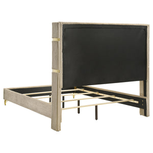 Lucia Eastern King & Queen Bed Beige & Grey