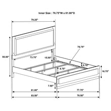 Load image into Gallery viewer, Caraway California King, E.King, &amp; Queen Bed Black &amp; White
