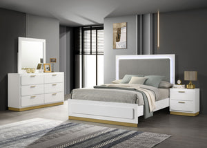 Caraway 4 Pc & Pc E.King, Cal.King, & Queen Bedroom Set Black & White