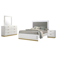 Load image into Gallery viewer, Caraway 4 Pc &amp; Pc E.King, Cal.King, &amp; Queen Bedroom Set Black &amp; White
