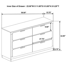 Load image into Gallery viewer, Caraway 4 Pc &amp; Pc E.King, Cal.King, &amp; Queen Bedroom Set Black &amp; White
