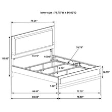 Load image into Gallery viewer, Caraway California King, E.King, &amp; Queen Bed Black &amp; White
