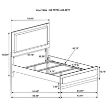 Load image into Gallery viewer, Caraway California King, E.King, &amp; Queen Bed Black &amp; White
