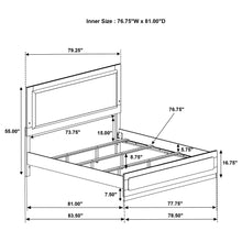 Load image into Gallery viewer, Caraway California King, E.King, &amp; Queen Bed Black &amp; White
