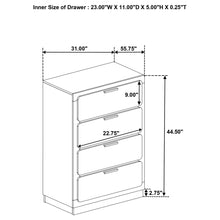 Load image into Gallery viewer, Caraway 4 Pc &amp; Pc E.King, Cal.King, &amp; Queen Bedroom Set Black &amp; White

