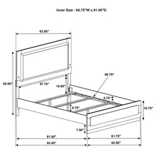 Load image into Gallery viewer, Caraway California King, E.King, &amp; Queen Bed Black &amp; White
