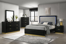 Load image into Gallery viewer, Caraway California King, E.King, &amp; Queen Bed Black &amp; White
