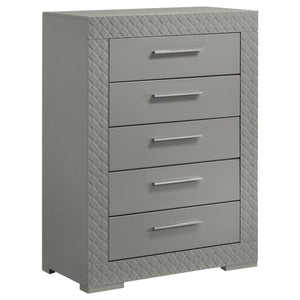 Ives 4 & 5 Piece Bedroom Set E.king & Queen White & Grey