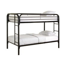 Load image into Gallery viewer, Morgan Twin Over Twin Bunk Bed Black &amp; White
