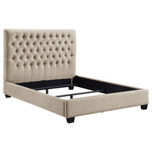 Load image into Gallery viewer, Chloe Tufted Upholstered Eastern King Bed Oatmeal image
