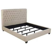 Load image into Gallery viewer, Chloe Tufted Upholstered Eastern King Bed Oatmeal
