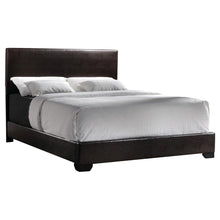 Load image into Gallery viewer, Conner Full Upholstered Panel Bed Dark Brown image
