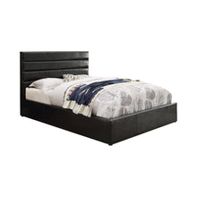 Load image into Gallery viewer, Riverbend Full Upholstered Storage Bed Black image
