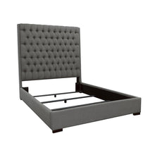 Load image into Gallery viewer, Camille Tall Tufted Queen Bed Grey image
