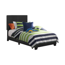 Load image into Gallery viewer, Dorian Upholstered Twin Bed Black image
