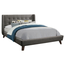 Load image into Gallery viewer, Carrington Button Tufted Eastern King Bed Grey image
