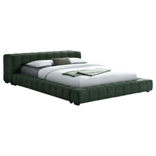 Load image into Gallery viewer, Trinity California King, E.king, Queen, &amp; Full Bed Green &amp; Light Taupe
