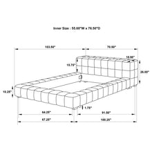 Load image into Gallery viewer, Trinity California King, E.king, Queen, &amp; Full Bed Green &amp; Light Taupe
