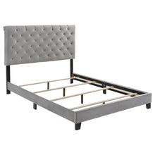 Load image into Gallery viewer, Warner Eastern King Upholstered Bed Grey image
