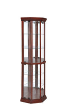Load image into Gallery viewer, Appledale 6-shelf Corner Curio Cabinet Medium Brown

